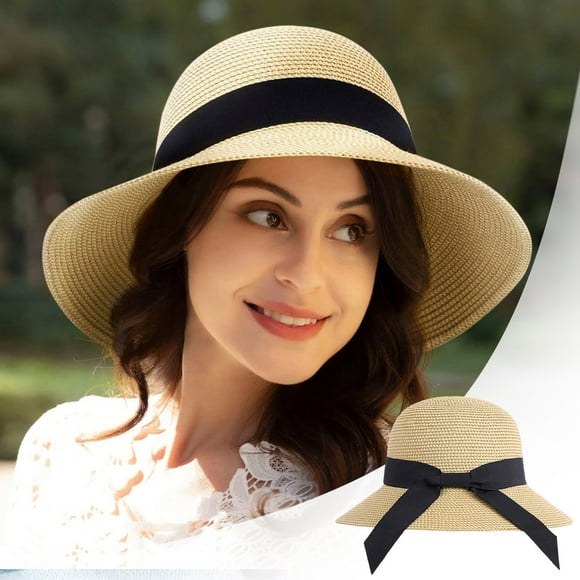Women's Sun Hats Large Wide Brim Hat Women Packable Sun Hat For Women Straw Hats For Summer Vacation Seat Belts for Work