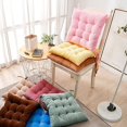 thumbnail image 3 of Nvzi Corduroy Chair Cushion with Ties Ultra Soft Warm Floor Cushion for Kids Reading Comfortable Square Seat Cushion for Adult 15.7”x15.7”, Pink, 3 of 5