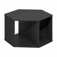 thumbnail image 4 of Furinno Modern Hexagonal Coffee Table with Open Storage in Americano, 4 of 5