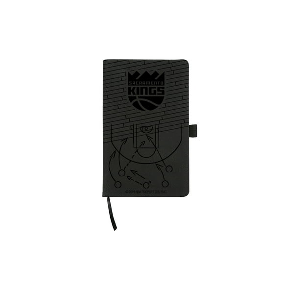Sacramento Kings Laser Engraved Black Notepad With Elastic Band