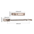 thumbnail image 2 of Uxcell Cadena Puerta Guard Lock Seguridad Pestillo Resorte Antirrobo Presionar Cerradura Parte de Montaje 8" Longitud Cobre, 2 of 3