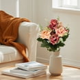 thumbnail image 4 of Bradem 12.2 Inch Rose Gold Artificial Rose Simulation Decorative Flower, Ornament Rose, Silk Flower, Faux Rose, Home Decor Flower, Artificial Bloom, 4 of 7