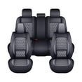 thumbnail image 2 of AQBDDBQ Car Seat Cover Fit for Nissan Rogue 2008-2026 Faux Leather Waterproof Comfort Car Seat Covers Lumbar Support Compatible Airbag Gray,Full Set(2 Row 5 Seats), 2 of 10
