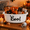 White, variant on Halloween Pumpkin Shaped Tote Basket, 12.2x5.12in 3D Embroidered BOO Design Candy Basket with Handles, Gift Storage for Party and Home Decor Orange