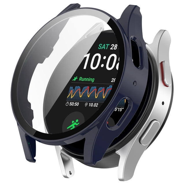 PC&Tempered Glass Integrated Case - Compatible with Smartwatch Bands, Durable for Electronic Wearables