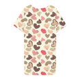 thumbnail image 4 of Jinhomg Womens Sleep Dresses Plus Size Comfy Short Sleeve Crew Neck Nightgown Casual Heart Print Midi Dresses Ladies Cute Holiday Gifts Lightening Deals Multicolor XXL, 4 of 5