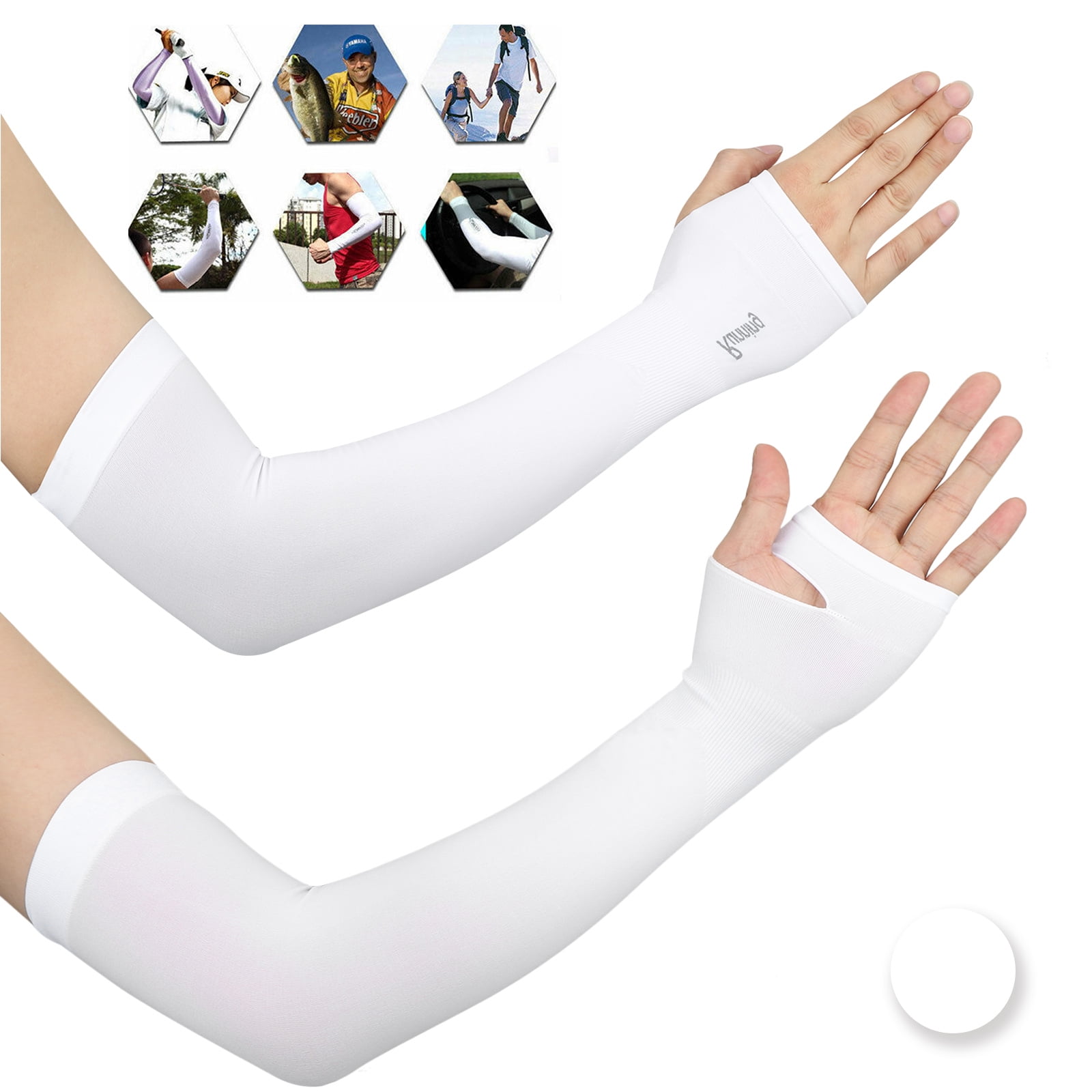 2PCS Sports Compression Arm Sleeves Non Slip Cover  Protectiv for Men Women Kids 