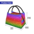 thumbnail image 2 of Fotbe Rainbow Glitter Bolsa Térmica Portátil con Estampado, Bolsa de Entrega de Alimentos Aislada, Bolsa Reutilizable de Gran Capacidad para Comidas y Supermercado, 2 of 6
