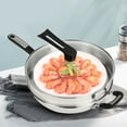 thumbnail image 4 of Stainless Steel Nonstick Wok Pan, Carbon Steel Wok Pan with Lid & Steamer Pot Honeycomb Wok Flat Bottom Cookware Multi-Ply Clad Wok For Gas Cook, 4 of 18