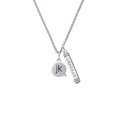 thumbnail image 2 of Delight Jewelry Silvertone Text Chat - jk - Just Kidding - Silvertone Courage Strength Wisdom Honesty Bar Charm Necklace, 23", 2 of 4