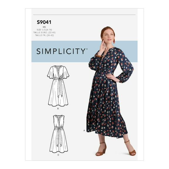 Simplicity Patterns SS9041H5 6-12 Womens Dresses Front Tie, Paper & Various Colors
