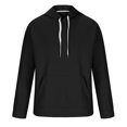 thumbnail image 3 of Mens Hoodies Pullover Cotton Long Sleeve Hooded Sweatshirt with Pockets for Men Oversized Solid Color Top Hood (Black S), 3 of 5