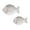 Silver, variant on wutoase 2 Pcs Coastal Ocean Fish Wall Sculpture, Nautical Beach Theme Wall Hanging Decor, Vintage Farmhouse Wall Art for Bathroom Lake House