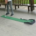 thumbnail image 4 of Estbridge Green PVC Golf Putting Mat with Velvet Carpet - Durable  Non-Slip Surface for Indoor Practice  1 Hole Training Feature  Anti-Jamming Return Mechanism  Ideal for Home or Office M, 4 of 5