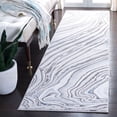 thumbnail image 4 of SAFAVIEH Craft Millse Abstract Swirls Runner Rug, Blue/Grey, 2'3" x 8', 4 of 10