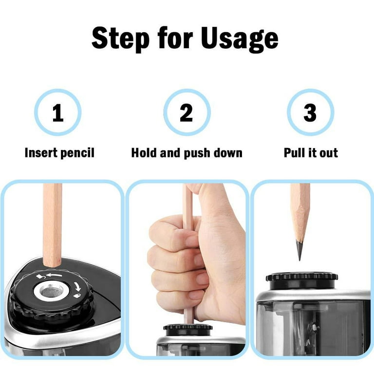 Tenwin Portable Electric Pencil Sharpeners for Kids Blade to Fast Sharpen  Suitable for Classroom Office School