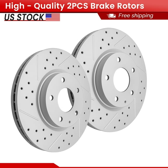 ACB ZONE Front Brake Rotors Set for Mazda 6 2014-2018 CX-5 2013-2017, Drilled & Slotted Disc Rotors Kit (981026LR)