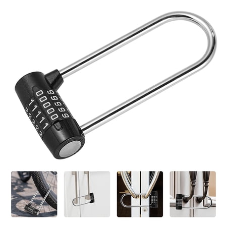 MEIBUTYUP Password Lock Hanging Lock for Cabinet Door Black Secure Locking Device