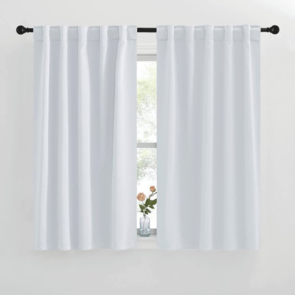 NICETOWN Bunk Bed Insulated Room Darkening Curtains - (Cloud Grey Color) W42 x L50, 2 Pieces, Modern Design Thermal Privacy Protection Window Treatment Drapes/Draperies for Bedroom