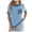 *1-Blue, variant on VBVC Women's V-Neck Sweater Tops,Ladies Short Sleeve T-Shirts,Summer Breathable Blouses For Women,White,S-XL