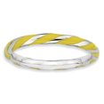 thumbnail image 1 of 925 Sterling Silver Twisted Yellow Stackable Ring Ed, 1 of 7