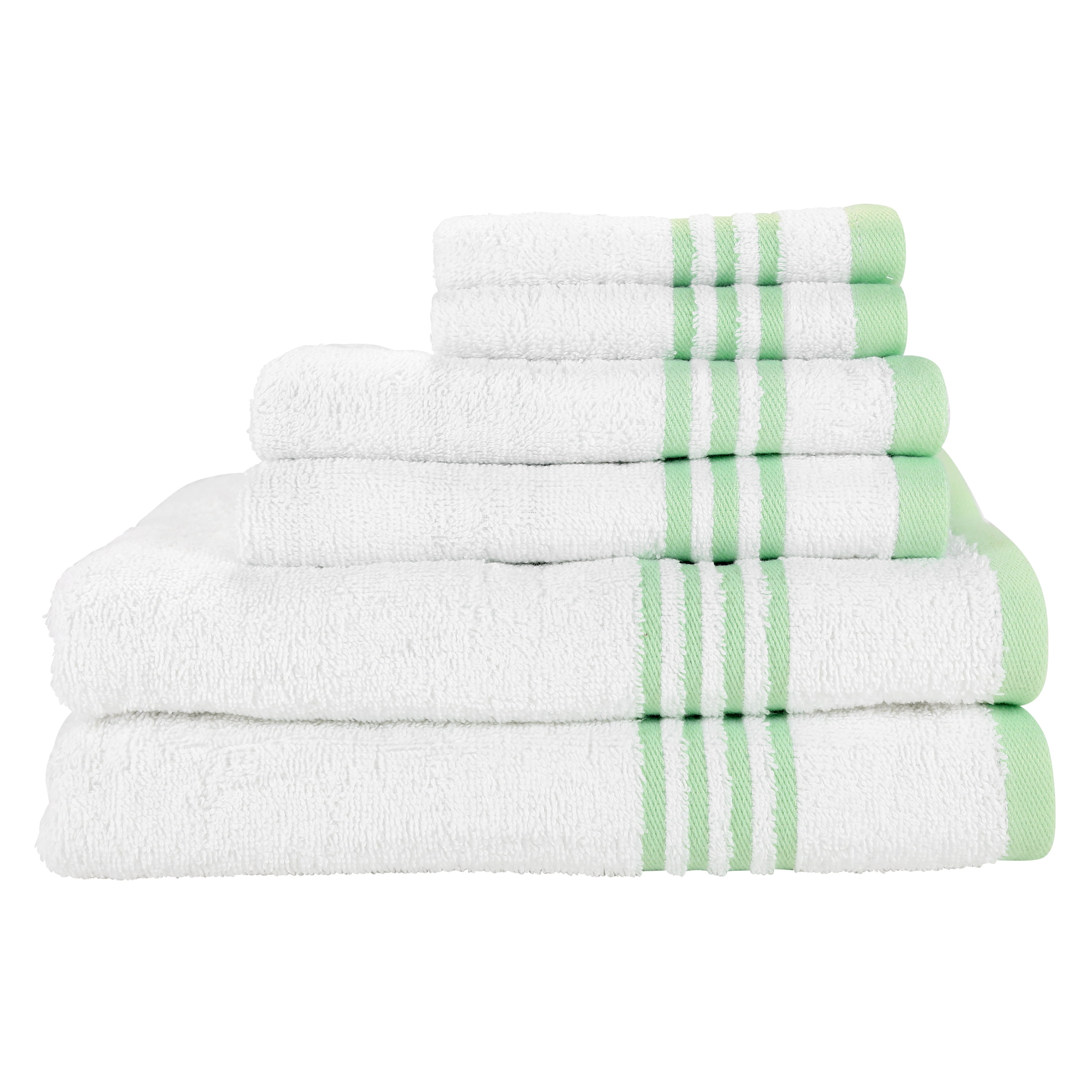 Cheap Towels Bath Hand Face 6 Piece Set 100% Pure Cotton Various Colors 