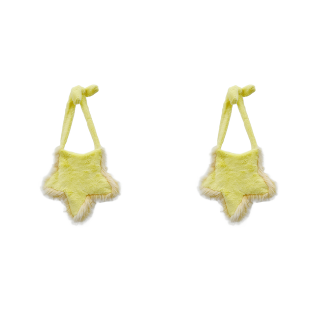 Bolso Hombro Y2K Plush Fashion Messenger Bag Al Aire Libre () Amarillo