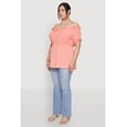 thumbnail image 4 of Womens Plus Size Off the Shoulder Peplum Top, 4 of 5