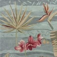 thumbnail image 3 of 8'x11' Seafoam Green Machine Woven Tropical Plants Indoor Area Rug, 3 of 4