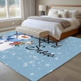 thumbnail image 4 of 5'x7' Area Rugs, Christmas Snowman Indoor Outdoor Area Rug for Living Room Bedroom, Xmas Tree Winter Snowflake Blue Washable Bathroom Rugs Kitchen Floor Carpet Mats Home Decor Aesthetic, 4 of 8
