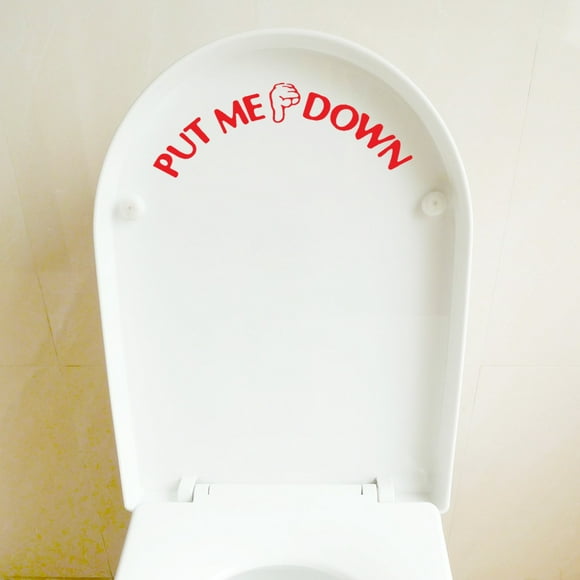 Put Toilet Seat Down Sign