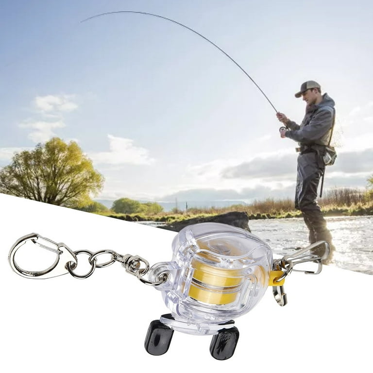 GLFSIL Fly Fishing Reel Key Chain Key Ring Fishing Tackle Gifts