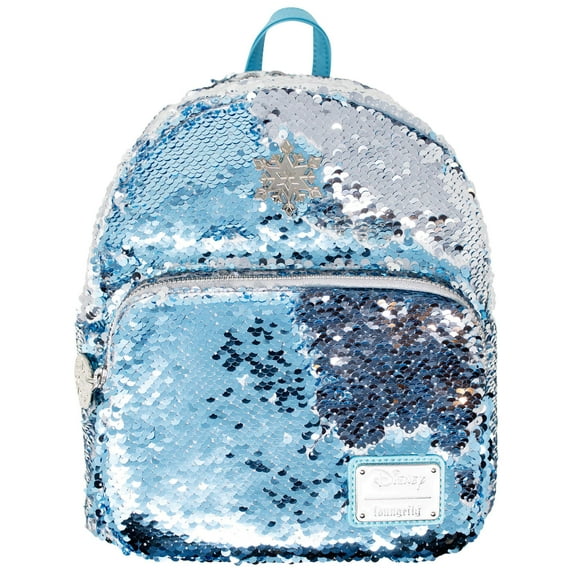 Frozen Reverse Sequin Blue And White Backpack