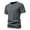 Dark Gray, variant on Mens Solid Color Mini V Neck Short Sleeve Tee Chest Pocket Casual Fashion Summer Top