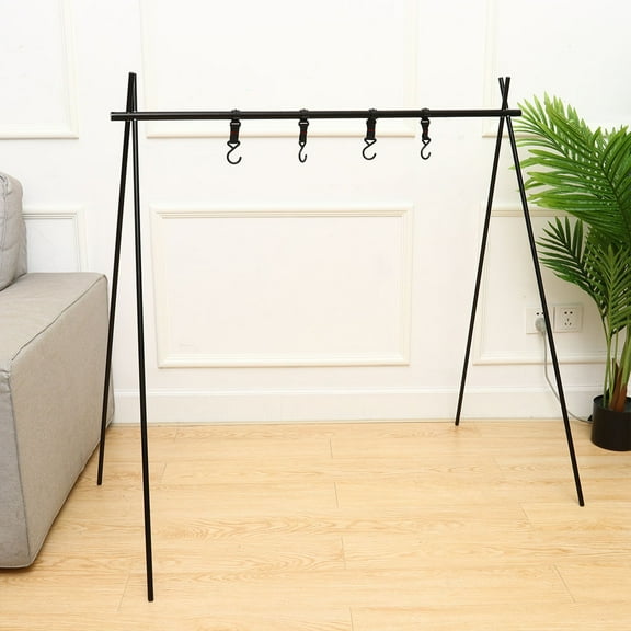 Raindrops Camping Accessories 107x40In Black Color Portable And Collapsible Design For Outdoor Camping Use