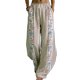 thumbnail image 1 of Pantalones de Piernas Anchas de las Mujeres Impresión Floral de Algodón Lino Suelto Casual de Cintura Alta Pantalones Largos Cónicos para Primavera Verano, 1 of 6