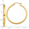 thumbnail image 4 of 10K Yellow Gold Bold, Ethereal, Glamorous 2X3Mm Rectangle Tube Hoop Earrings, 4 of 4
