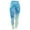 Blue, variant on Augper Women Yoga Pants Girls Leggings Skinny Gradient Color Printed High Waist Stretchy Tights Trouser