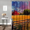 thumbnail image 2 of Awypu Vintage Ranch Pictures Prints Countryside Rural Landscape Sunset Home Bathtubs Bathroom Curtain Decoration Waterproof Shower Curtain Multiple Sizes White, 2 of 7