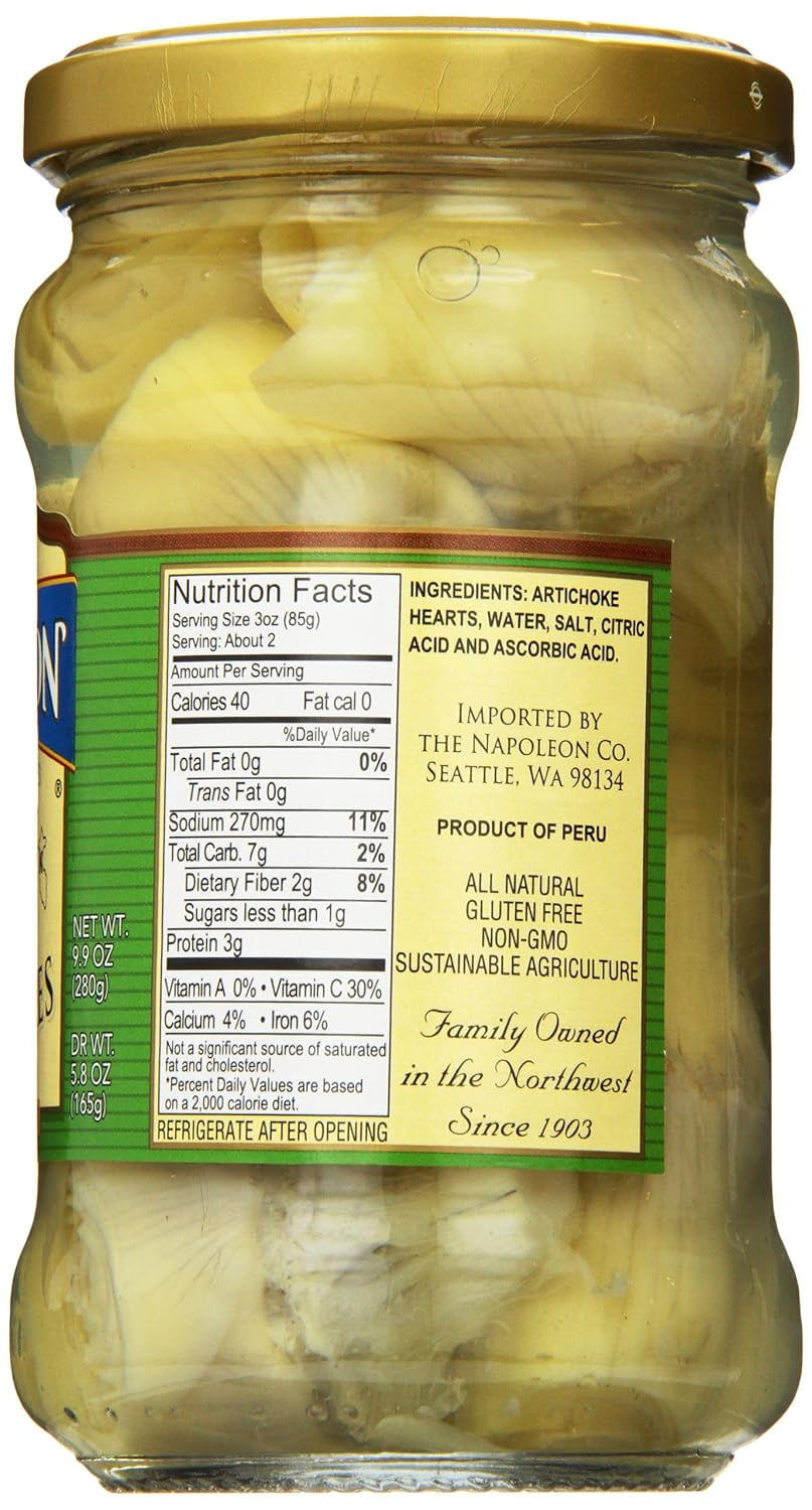 Pack of 12, Napoleon Napoleon Whole Artichoke Hearts, 9.9 oz