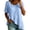 Light Blue, variant on Dressy Tops for Women Asymmetrical Ruffled Short Sleeve Crew Neck Loose Blouses Casual Shirts 2026 Summer Trendy