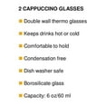 thumbnail image 2 of 2 verres à cappuccino isothermes De’Longhi à double paroi, 2 of 4