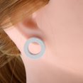thumbnail image 3 of KLKCMS Boucles d'Oreilles Ethniques pour Femmes Vintage Rondes Rondes Clous d'Oreilles en Bois Blanc, 3 of 9