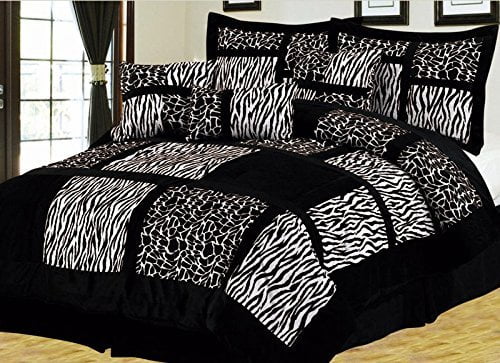 Empire Home Essentials Down Reversible 7 piece comforter With Sheet Gray/Black 