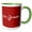 Green/White, variant on 3drose, Mute Button with Text, 11oz Two-tone Blue Mug