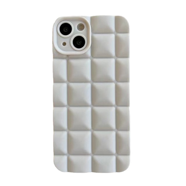 Desiderio Simple color sólido hielo suave, funda protectora anticaída para teléfono celular, blanco