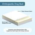 thumbnail image 4 of Orthopedic Dog Bed ? 2-Layer Memory Foam Dog Bed with Machine Washable Sherpa Cover ? 20x15 Dog Bed for Medium Dogs up to 20lbs by PETMAKER (Brown), 4 of 8