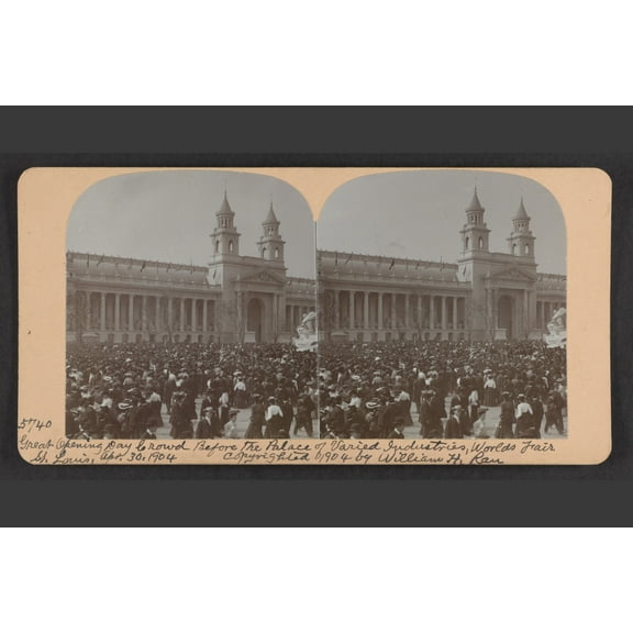 Print: Great Opening Day Crowd Before The Palace Of Varied Industries