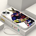 thumbnail image 3 of Funda de teléfono de Anime My Hero Academia para Apple iPhone, 15, 14, 13, 12, 11 Pro Max Plus, 8, 7, SE, funda líquida con Capa de cuerda izquierda, 3 of 5