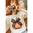 thumbnail image 2 of Coquette Bow Pumpkin Graphic T Shirts, 2 of 10